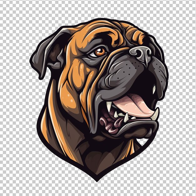 PSD bull mastiff mascot logo