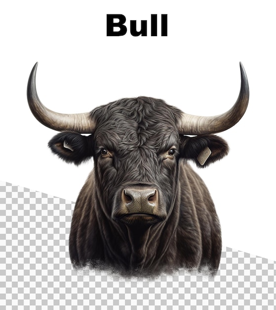 A bull that has the word bull on it