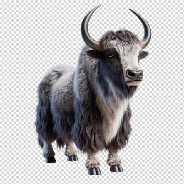 PSD a bull with horns and horns is shown in this image