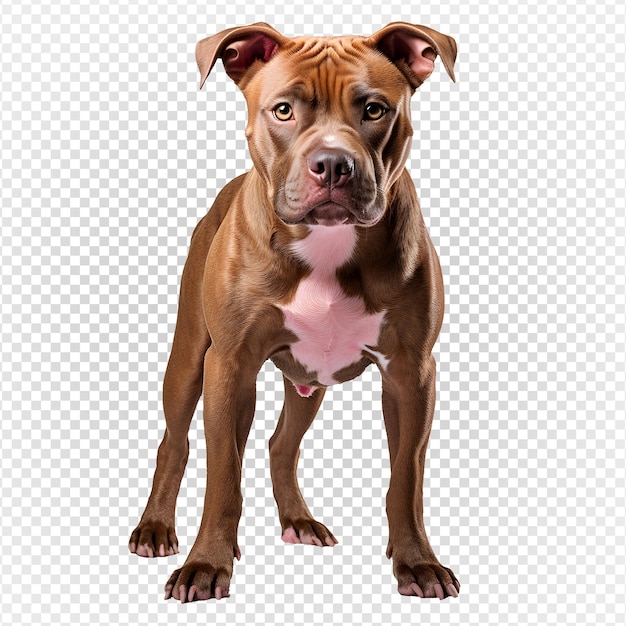 PSD bulldog isolated on transparent background pitbull png clipart generative ai