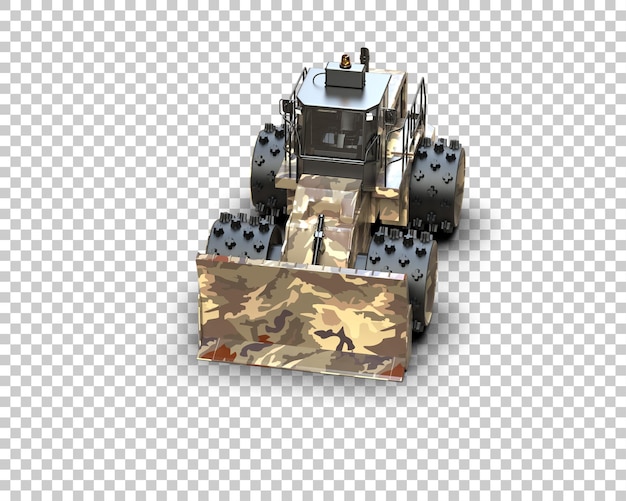 PSD bulldozer geïsoleerd op de achtergrond 3d rendering illustratie