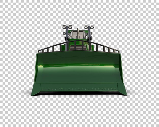 PSD bulldozer geïsoleerd op de achtergrond 3d rendering illustratie