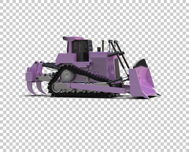 PSD bulldozer isolato sullo sfondo illustrazione di rendering 3d