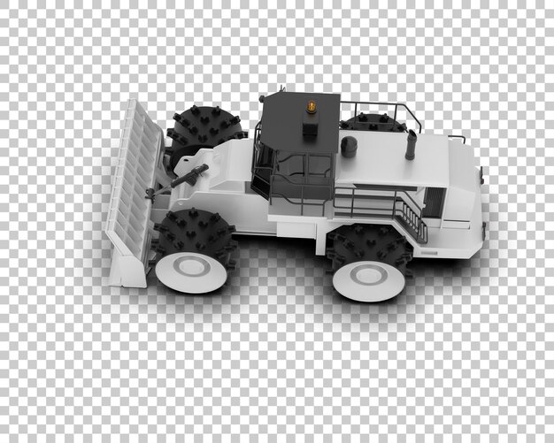 PSD bulldozer isolato sullo sfondo illustrazione di rendering 3d