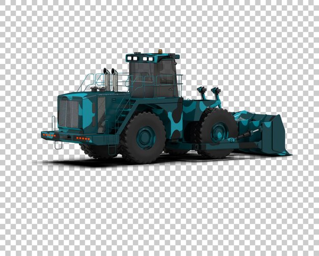 PSD bulldozer isolato sullo sfondo illustrazione di rendering 3d