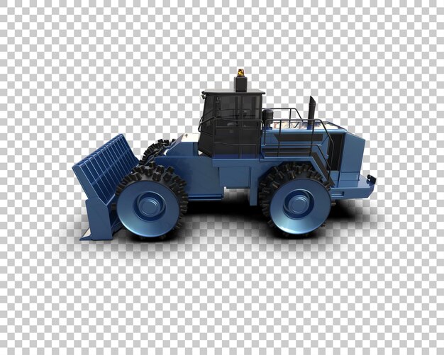 bulldozer isolated on background 3d rendering illustration