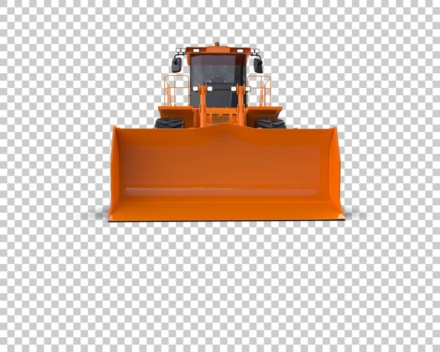 PSD bulldozer isolated on background 3d rendering illustration