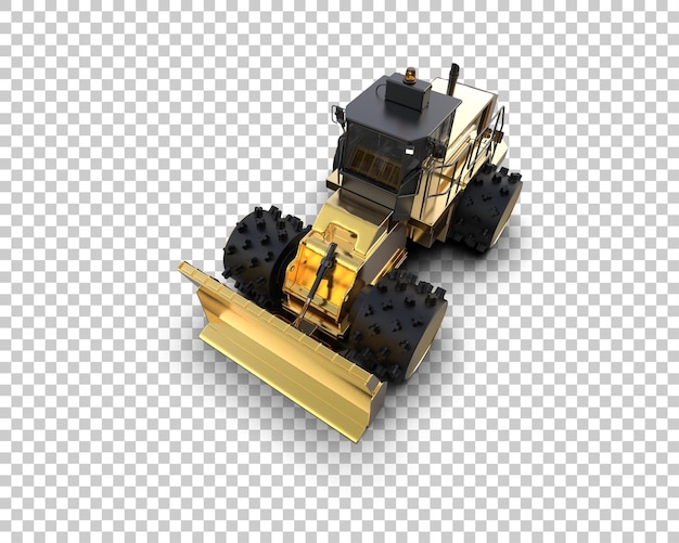 Bulldozer isolated on background 3d rendering illustration