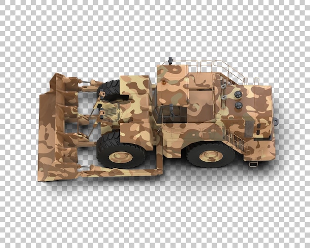 Bulldozer isolated on background 3d rendering illustration