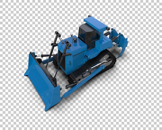 Bulldozer isolated on background 3d rendering illustration