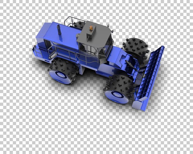 Bulldozer isolated on background 3d rendering illustration