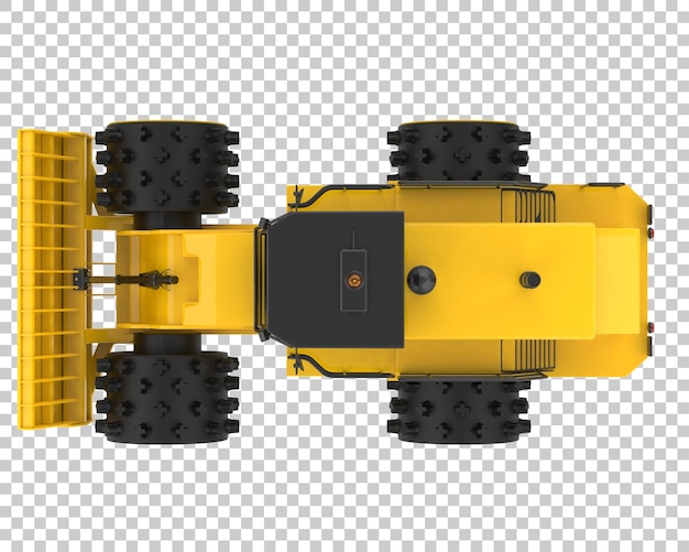 PSD bulldozer on transparent background 3d rendering illustration