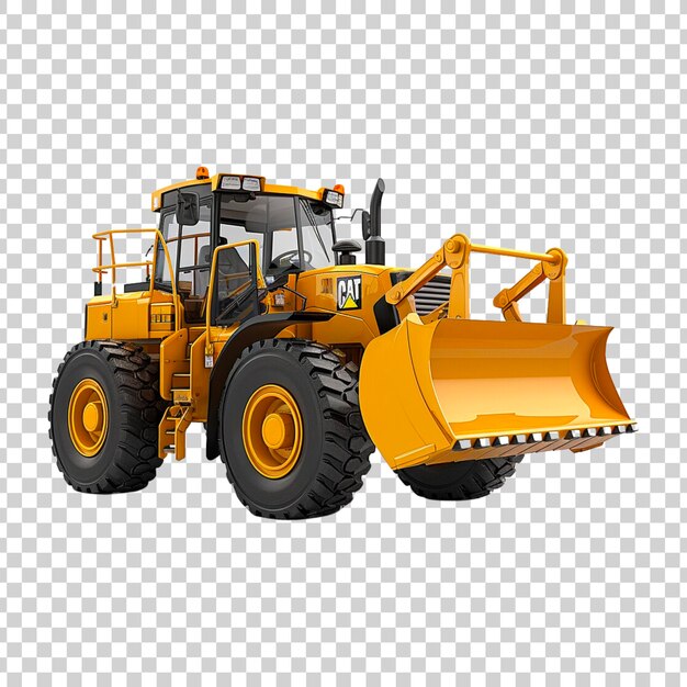 PSD bulldozer on a transparent background