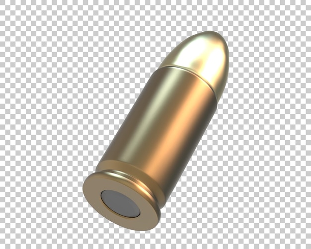 Bullet geïsoleerd op de achtergrond 3d rendering illustratie