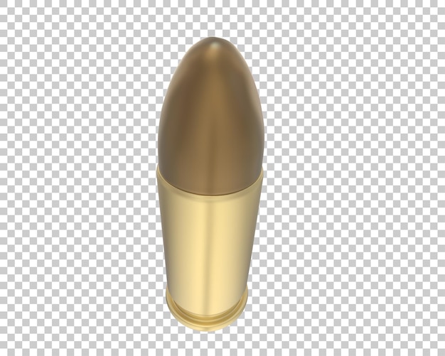 PSD bullet geïsoleerd op de achtergrond 3d rendering illustratie