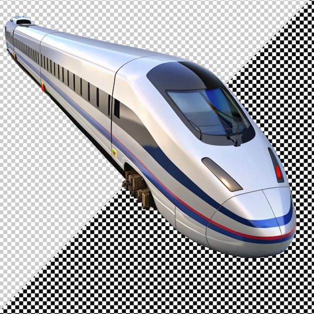 PSD bullet train on transparent background