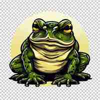 PSD logo della mascotte bullfrog