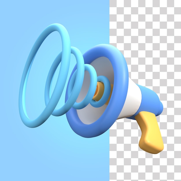 Bullhorn 3d icon