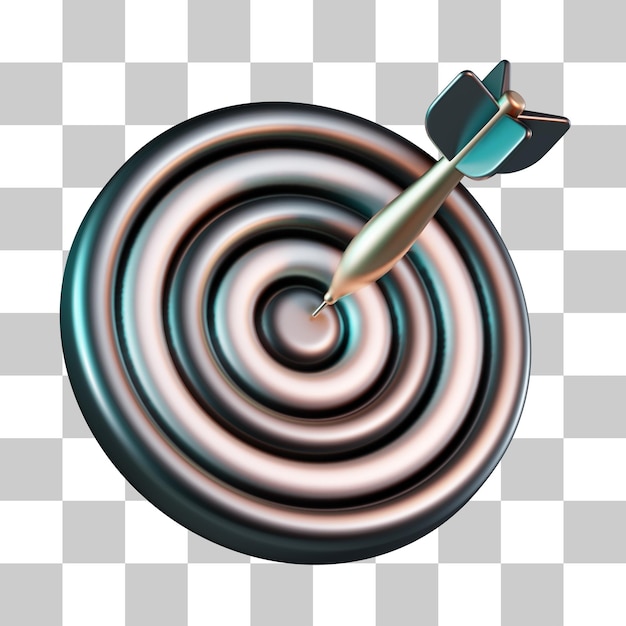 PSD bulls eye 3d icon