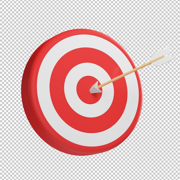 PSD bulls eye target 3d illustration