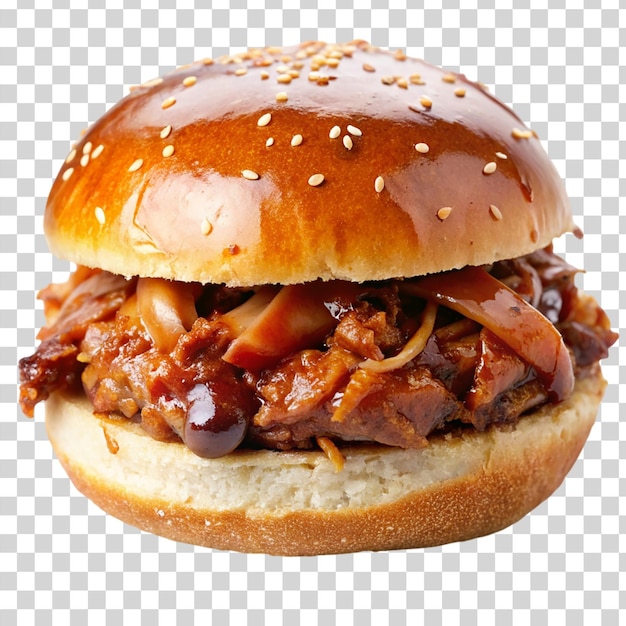 PSD bun barbecue pork on transparent background