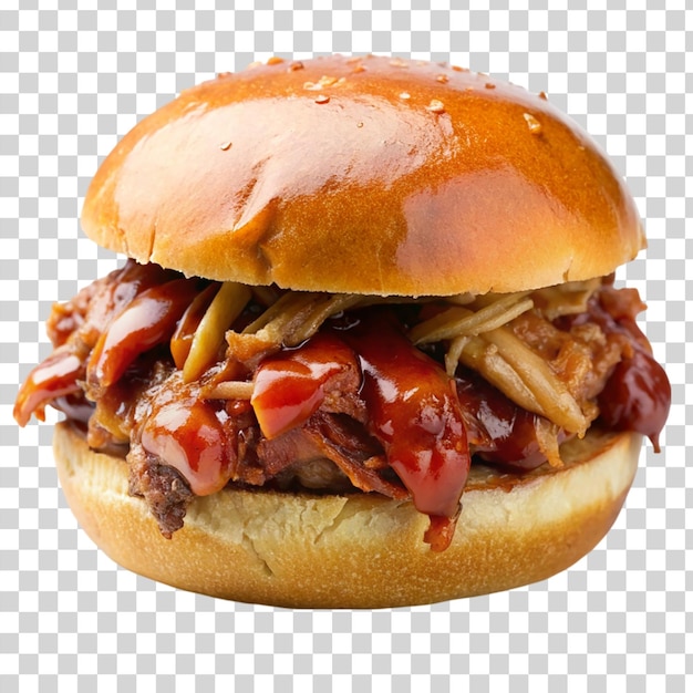 PSD bun barbecue pork on transparent background