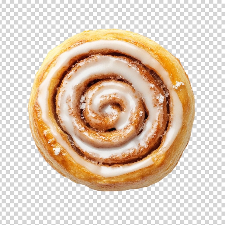 PSD bun on top view isolated on white background
