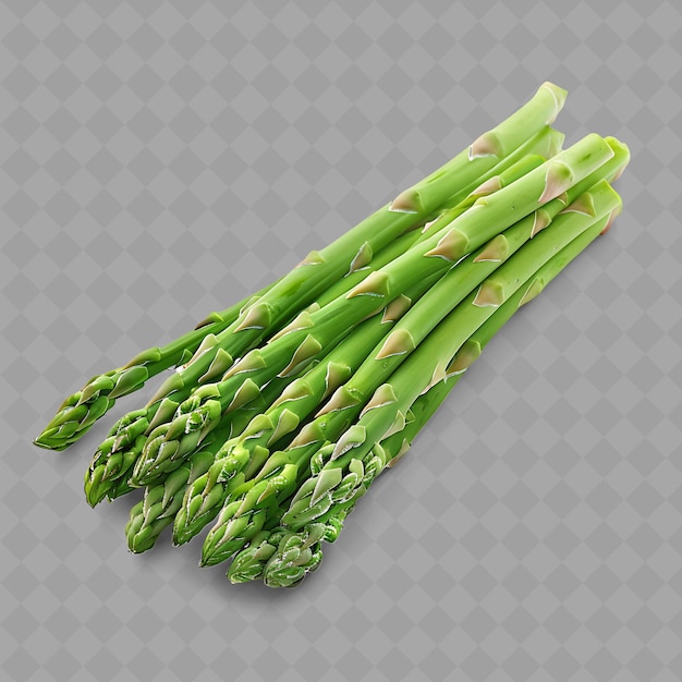 PSD a bunch of asparagus that is green