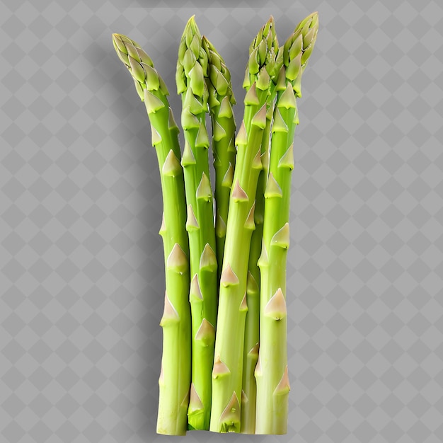 PSD a bunch of asparagus that is green