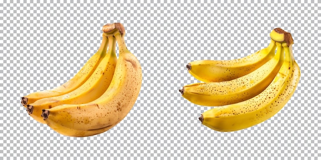 PSD grappolo di banane isolato su uno sfondo trasparente png