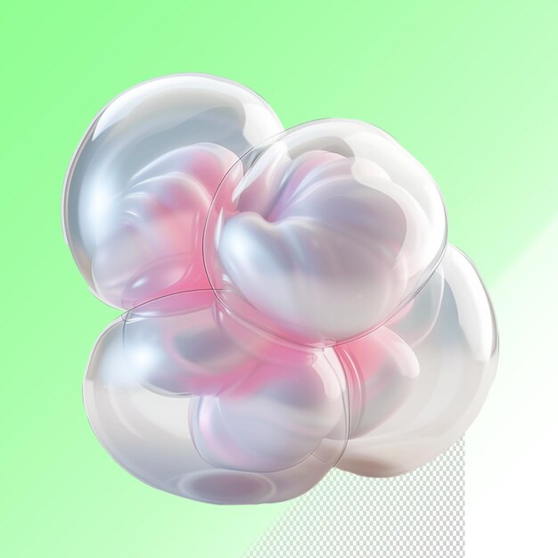 PSD a bunch of glass balls with pink and white on them
