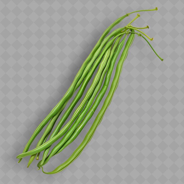 PSD a bunch of green beans that is tied with a string