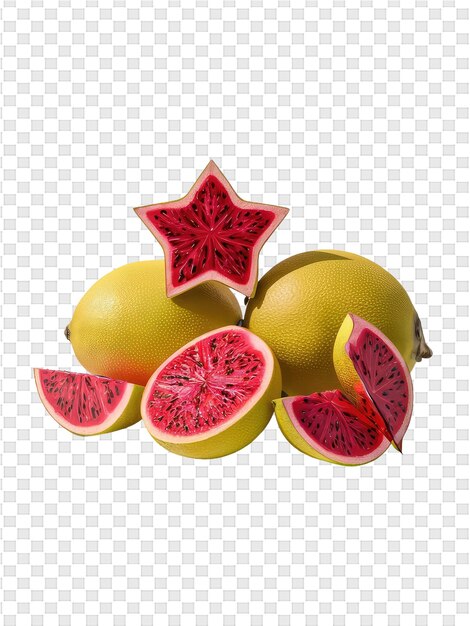 PSD a bunch of melon with a star on the top