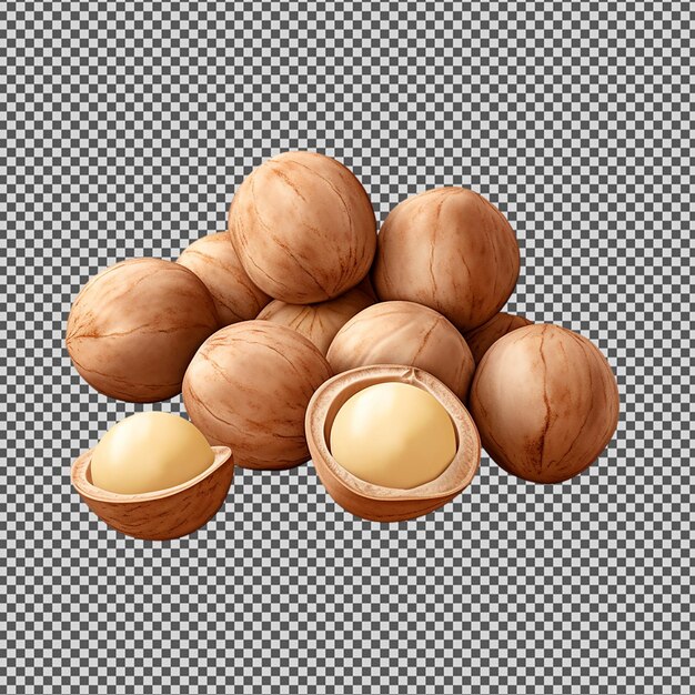 PSD a bunch of nuts are stacked on top of each other