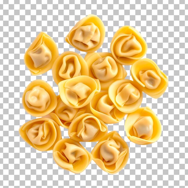 A bunch of pasta on a checkered background