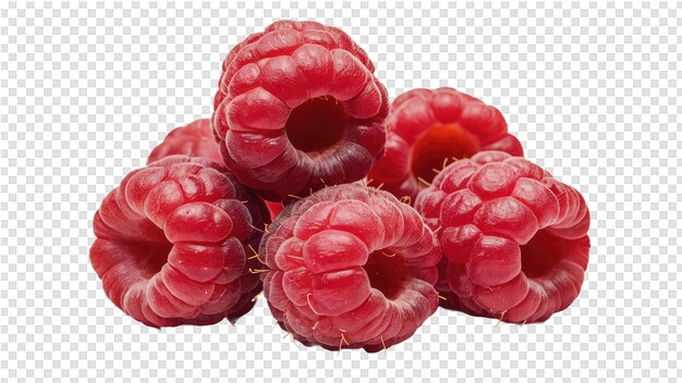 PSD a bunch of raspberries with a hole in the middle