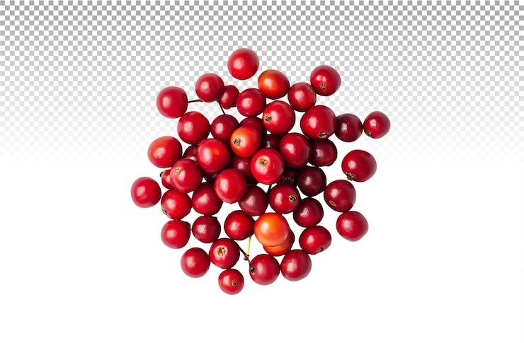 PSD a bunch of red berries are piled on top of each other