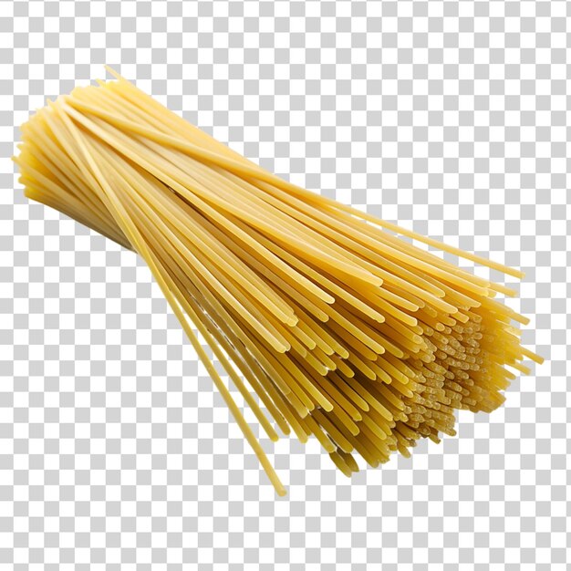 PSD bunch of spaghetti pasta isolated on transparent background top view