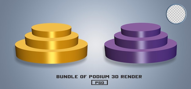 bundel van podium 3D render