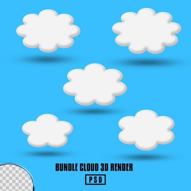 PSD bundle cloud rendering 3d