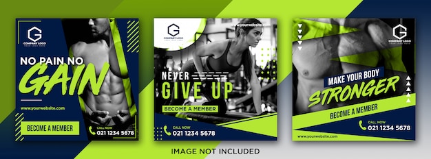 Bundle fitness social media post template