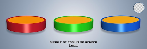 bundle of podium 3D render