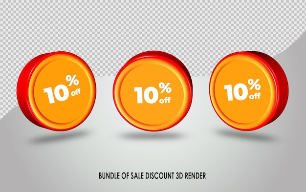 bundle of sale discount prcentage orange and red color colection