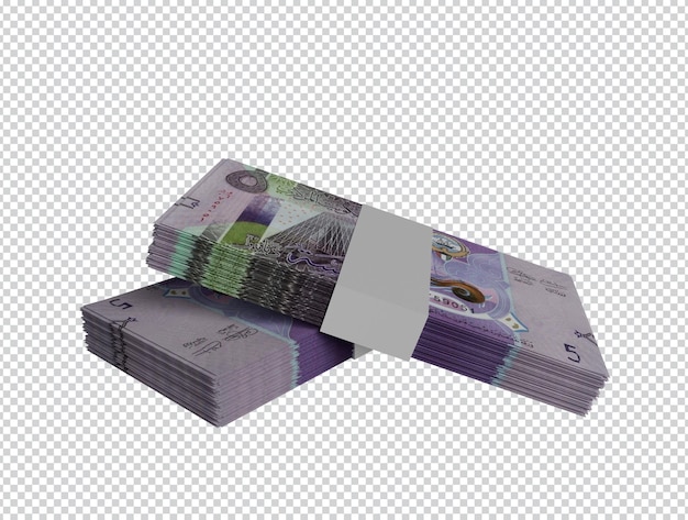 Bundles of kuwaiti money - 5 dinar