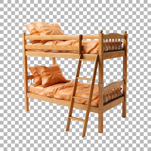 bunk bed on transparent background
