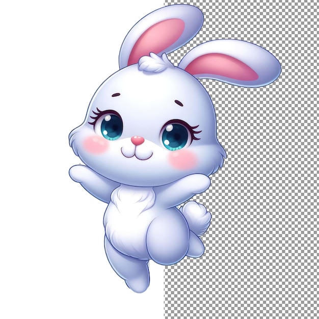 PSD bunny bliss adorable vector art van een schattig konijn op png achtergrond