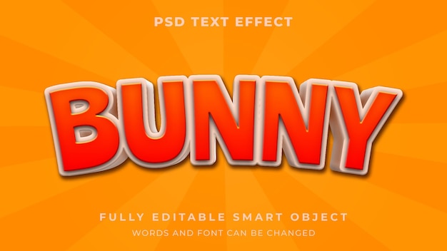 Bunny editable text effect