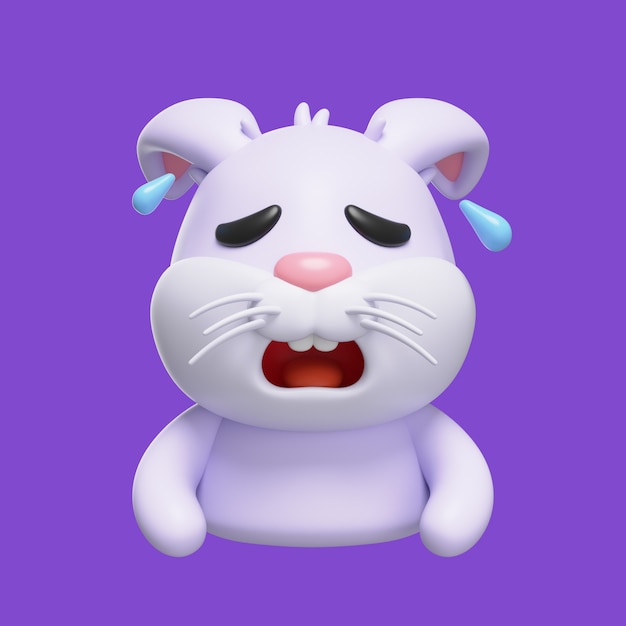 PSD bunny emoji icoon weergeven