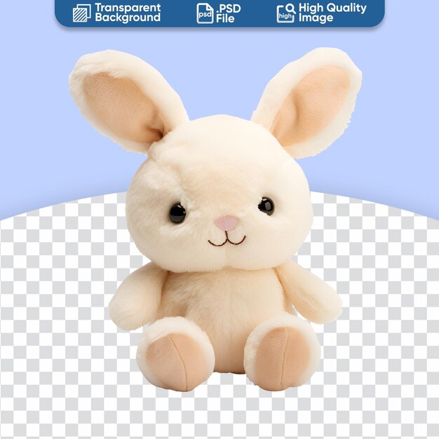 PSD bunny rabbit cream plush stuffed animal toys