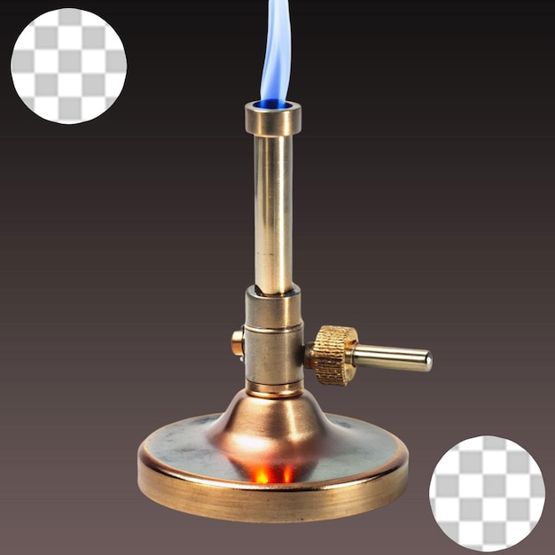 Bunsen burner isolated on transparent background